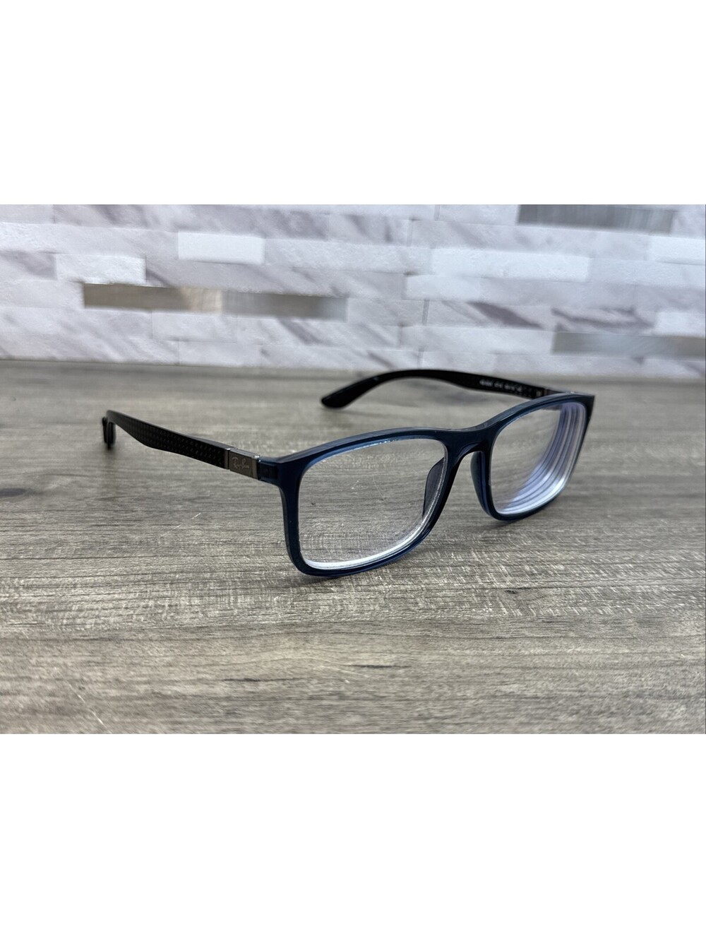Ray-Ban RB 8908 5719 Blue Carbon Fiber Square Eyeglasses Frames 55[]18-145
